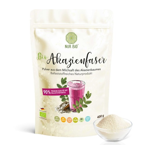 Bio akazienfaser pulver - bio, 400