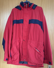 Funktions Regenjacke rot Damen Gr. XXL, etwa 48-50, abnehmbare Kapuze, Tunnelzug