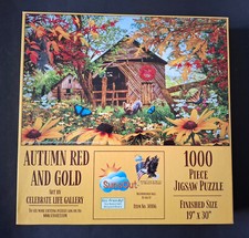Puzzle US Import Autumn Red and Gold 1000 Sunsout Sammlung Paket