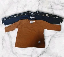 Zara hundm Langarm-Shirt Set 3er 3tlg junge Baby Oberteil Herbst 9-12 Monate