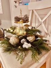 Adventskranz creme gold
