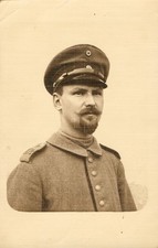 Soldat vom Infanterie-Regiment 104, Chemnitz, Foto-Feldpostkarte, Rothsürben