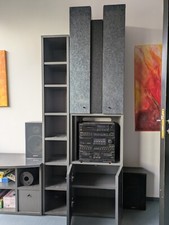 Multimediaregal Grau/Schwarz