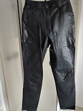 echt Leder Damen Jeans Hose Gr. 38  - schwarz - Bikerhose Front line