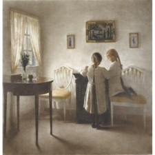 Zwei Mädchen spielen - P