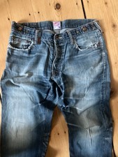 PRPS Herren BootCut Jeans blau Gr 33 schöne ausgewaschen, helles blau