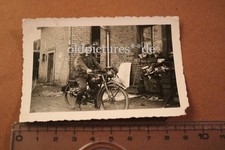 tolles altes Foto Soldat mit Motorrad Wanderer - Kennzeichen Saar 