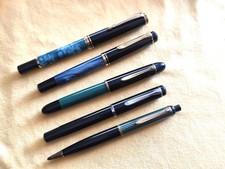 2 x Pelikan Kolbenfüller, Pelikan Rollerball/und Kugelschreiber