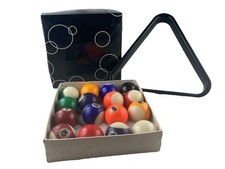 Pool Balls BILLIARD DELUXE Bälle Vintage ⌀3,8cm inkl. Triangel für kleine Tische