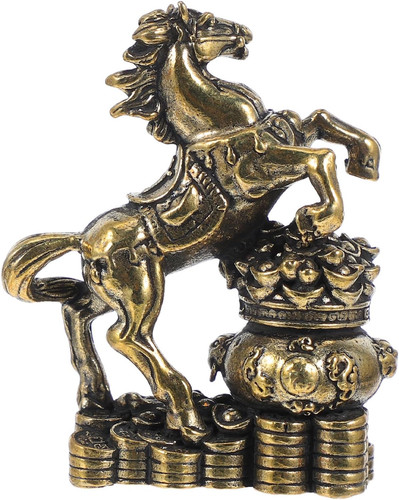 Elegante messing pferdefigur - elegante,