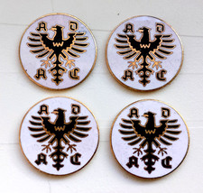 ADAC Embleme-emailliert  4 Stück Vintage, Sammlerstücke, ohne Nadel