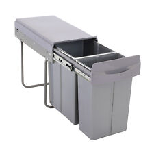 B-Ware SVITA EMCombo30 Einbaumülleimer 30L 2 Fächer mit Deckel Mülltrennsystem