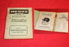 Deutz Motor MAH 714, 716 Anleitung + Ersatzteilliste Dieselmotor liegende Bauart