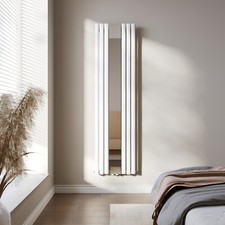 Röhrenheizkörper Mit Spiegel Heizkörper Vertikal Mittelanschluss Weiß 1800x504mm