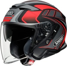 CASCO HELM MOTO JET SHOEI J CRUISE 2 TC1 SCHWARZ ROT MATT TG M