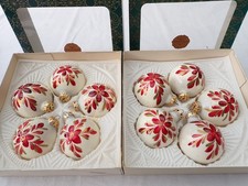 10 alte Glas Weihnachtskugeln