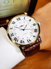 Herren Automatikuhr Leder Uhr