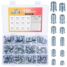 150 Stück Einschraubmutter Holz Gewindeeinsatz Holz M6 M8 M10 Set
