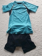 Dare 2B Damen Radlerhose Schwarz mit Shirt, Odlo, Größe 34