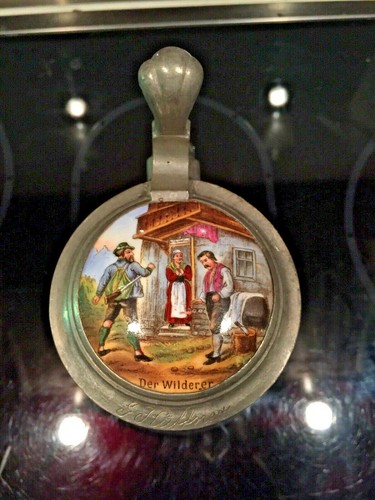 Bierkrug mit zinndeckel - bierkrug,