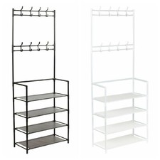 4-stufiges Schuhregal 8 Haken