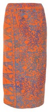 3/4 Wickelrock, Bali Sarong Strandrock, Sommerrock - orange