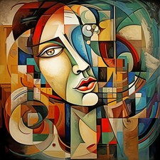 Wandbild Stil Picasso abstrakt