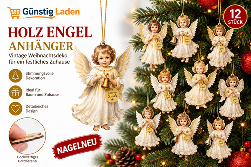 Holz engel anhänger stück - anhänger,