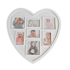 Bilderrahmen Fotorahmen Rahmen Collage Herz Herzform für 7 Fotos P-048 weiß