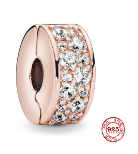 Charm bead clip roségold - bead,