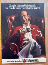 Scharlachberg Meisterbrand Weinbrand Original 1974 Vintage Advert Werbung