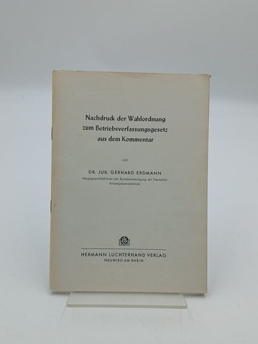 Nachdruck der wahlordnung zum - wahlordnung,
