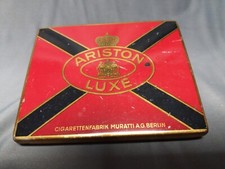 alte Cigarettendose ARISTON LUXE Muratti Berlin 10 Zigaretten Blechdose