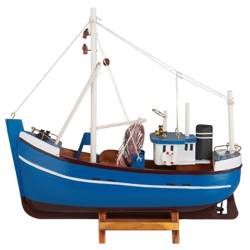 Kutter blauer rumpf mit - kutter,