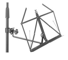 Stagg SCL-MUS Faltbarer Notenständer zur Rohrmontage mit Klammer und Lyra-Design