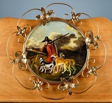 Seltene Ölmalerei alte Ölgemelde Jäger mit Hunden niederländische Maler signiert