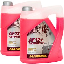 2x 5L Kühlerfrostschutz Rot G12+ Mannol Antifreeze AF12+ -40C Kühlmittel VW Audi