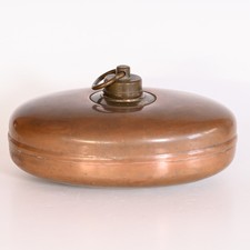 Alte kleine Wärmflasche Kupfer  Bettwärmer Bettwärmflasche Bettflasche