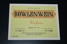 altes Weißwein Etikett