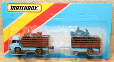 1x Matchbox TP-103 Dodge Cattle Truck & Trailer Diecast, Blau, OVP, Case fresh