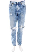 LEVI´S Destroyed Straight Cut Jeans W34 L34 denimblau 501 CT