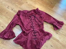 Mittelalterliches  Oberteil Damen  Geschnürte Bluse LARP Inter-Moden