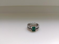 SCHÖN! Buddha to Buddha Ring 925 Silber Sterling Jade Unisex Gr. 19 / Gr. 60