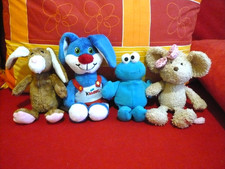 4 Stofftiere Hase von Kinder  Maus Monsterchen Spielzeug Schmusetiere Nikolaus