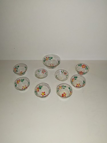 Alte glas schüssel - 9,