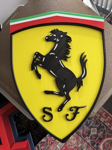 Ferrari logo wall - ferrari,