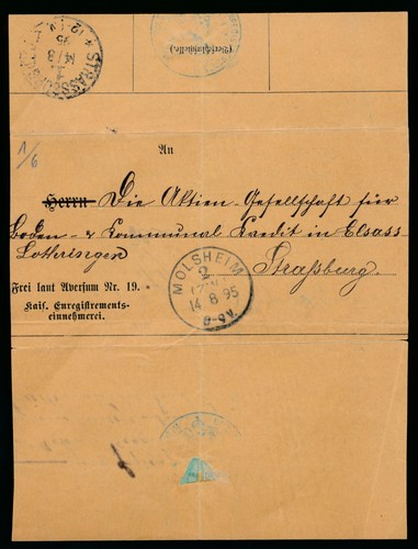 Forderungszettel reichsland - im,