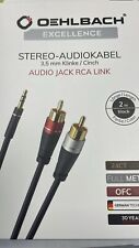 OEHLBACH Stereo-Audiokabel 3,5 mm Klinke  Cinch Audio Jack RCA