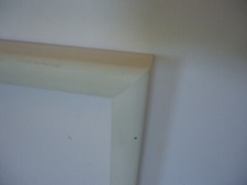 Bilderrahmen 25x25cm weiß Holz Rahmen für Keilrahmen Leinwand geeignet