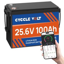 24V 100Ah LiFePO4 Battery Deep Cycle for Solar, RV, and Marine Applications